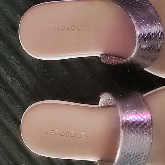 Aerosoles Silver Sandals - Picture 3 of 6